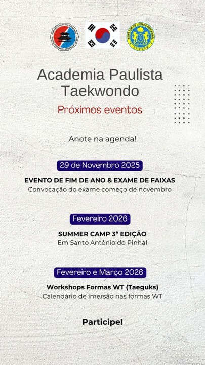 eventos de final de ano da Academia Paulista de Taekwondo